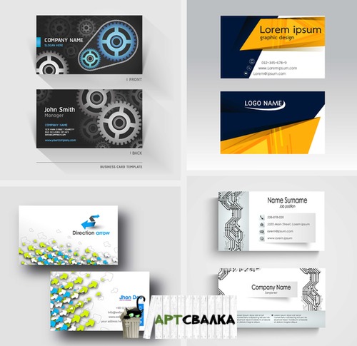 Макет техно визитки | The layout of techno business cards